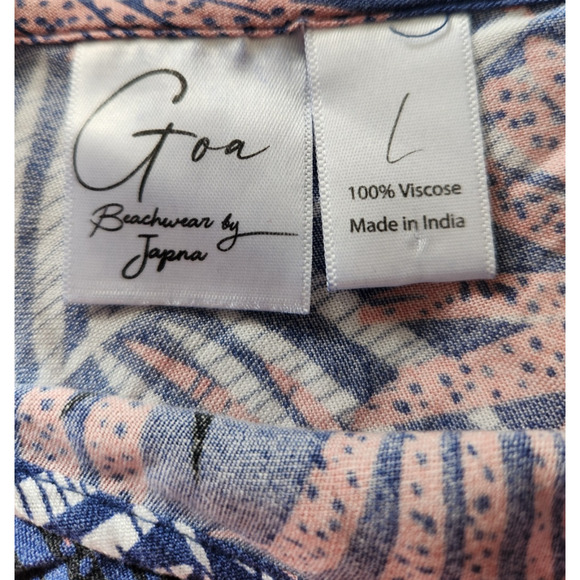 GOA Beachwear by Japna Women's Large Floral Handkerchief Swimsuit Cover Up Dress - Picture 3 of 6